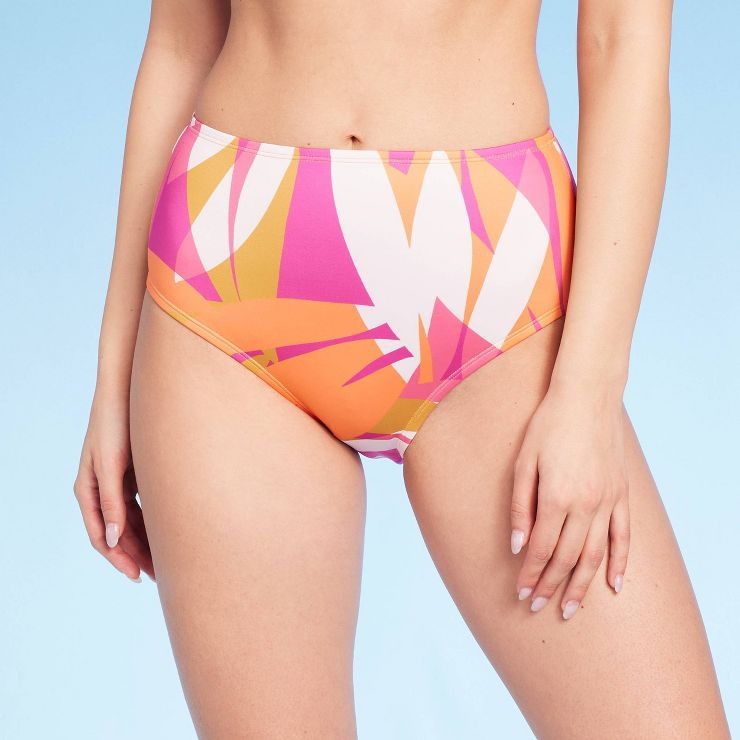 Women's Abstract Print High Waist Bikini Bottom - Kona Sol™ Multi | Target