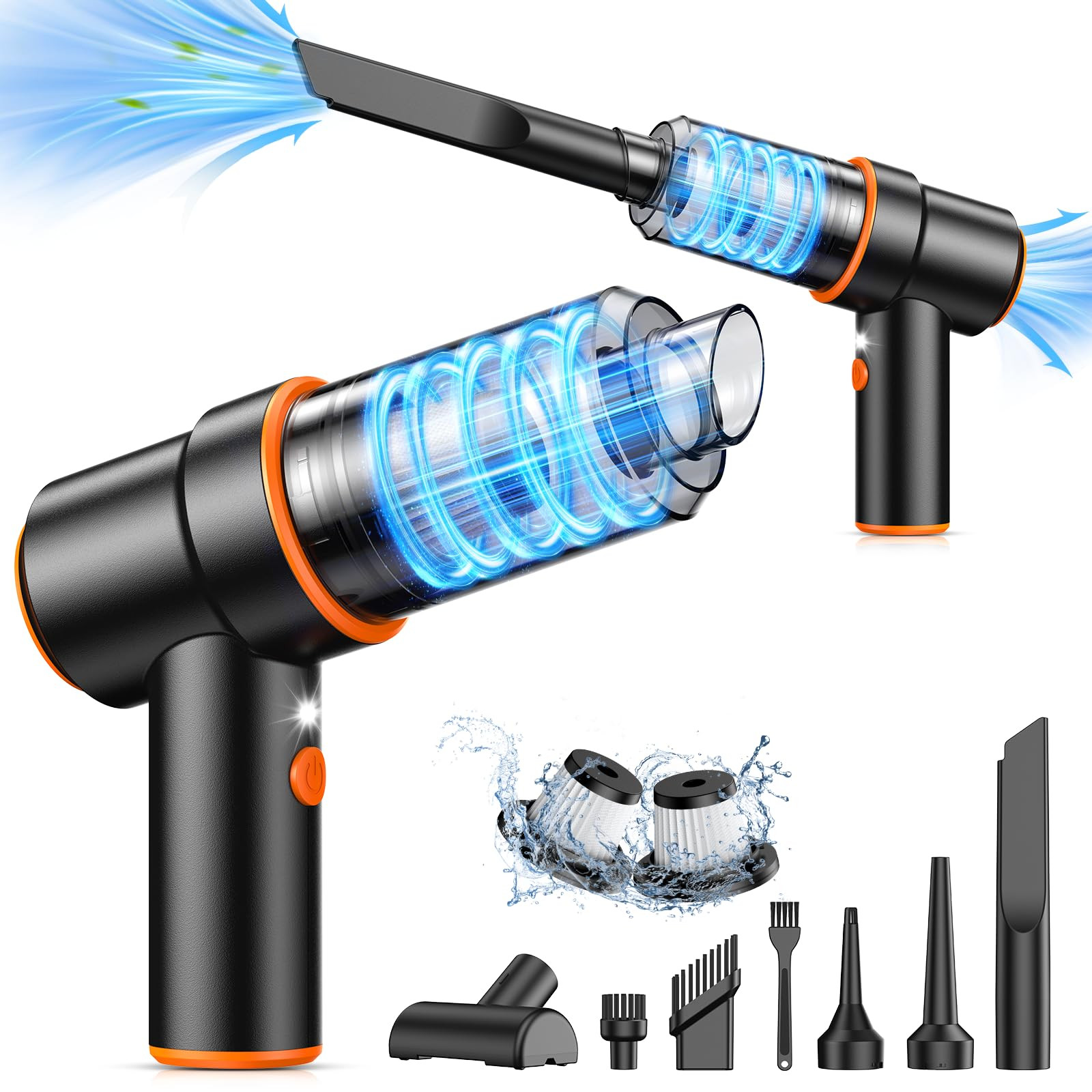 KMM Handheld Car Vacuum Cleaner, 11000PA Vacuum Cleaner & Air Duster, 120W High Power Vacuum Port... | Amazon (US)