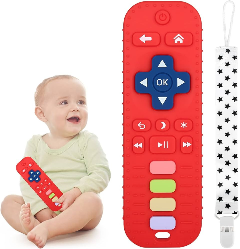 Chuya Remote Teethers Silicone Baby Teething Toys, TV Remote Teether for 3-6-12-18 Months Babies ... | Amazon (US)