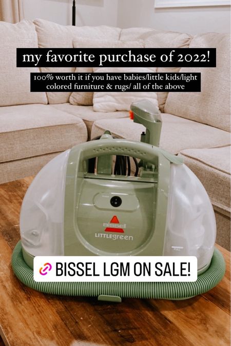 Bissel Little Green Machine Multi-Purpose Upholstery Cleaner Black Friday Sale 

#LTKGiftGuide #LTKCyberweek #LTKhome