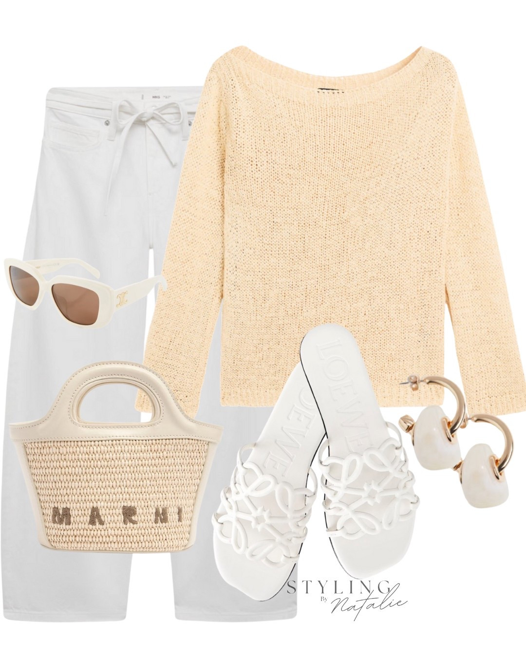 Butter yellow spring outfit with white balloon jeans and Loewe slides. 

#LTKuk #LTKspring #LTKeurope