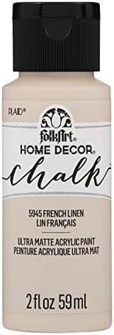 FolkArt Home Décor Chalk Furniture & Craft Paint in Assorted Colors, French Linen | Amazon (US)