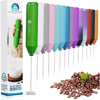 Powerful Milk Frother Wand, Mini Handheld Stainless Steel Whisk, Battery-Powered, Suitable For Coffee, Lattes, Cappuccinos-Green | Target