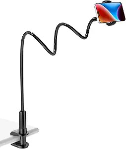 Tryone Gooseneck Phone Holder Stand for Bed Flexible Arm Adjustable Cell Phones Mount Clamp on De... | Amazon (US)