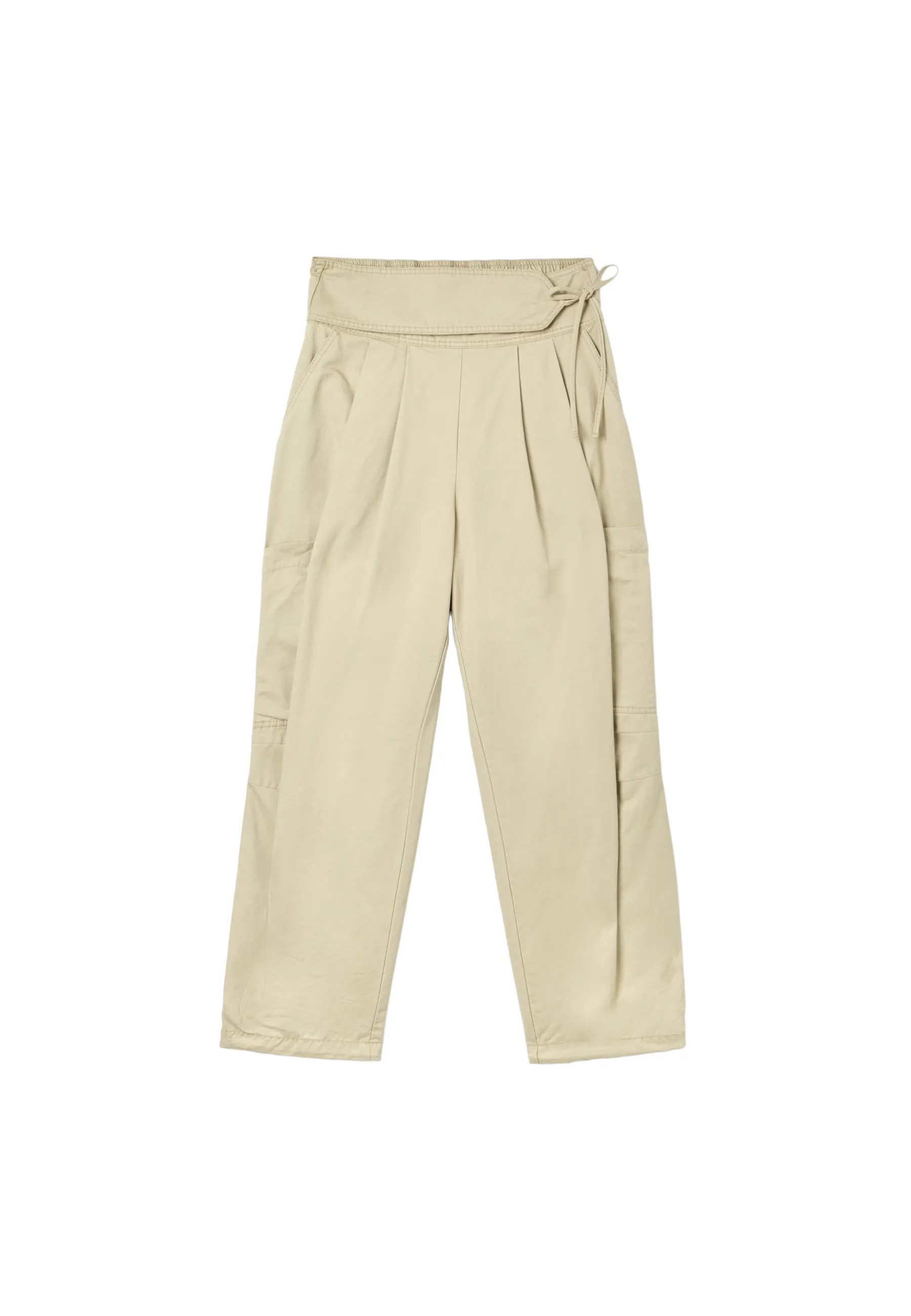 Pantalon cargo ample à nouer - Mode femme | Stradivarius France | Stradivarius (FR)