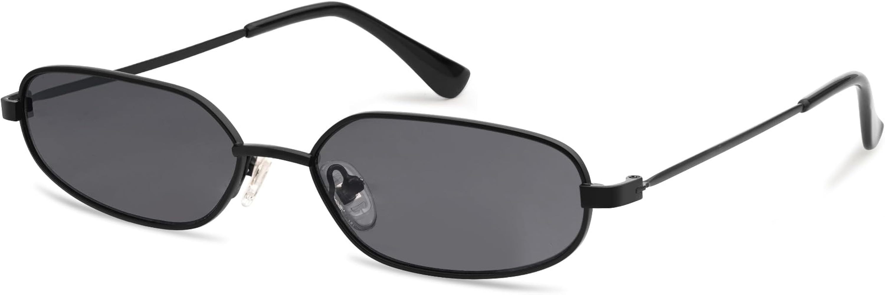 Small Oval Sunglasses For Women Men Retro Rectangle Metal Sun Glasses AP3685 | Amazon (US)