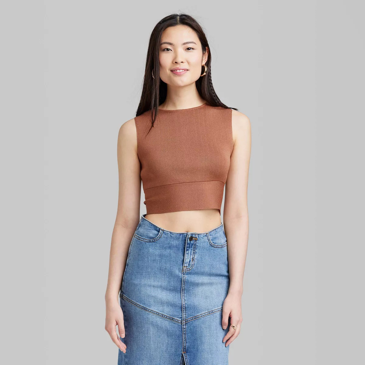 Women's Tie Back Crewneck Sweater Tank Top - Wild Fable™ | Target