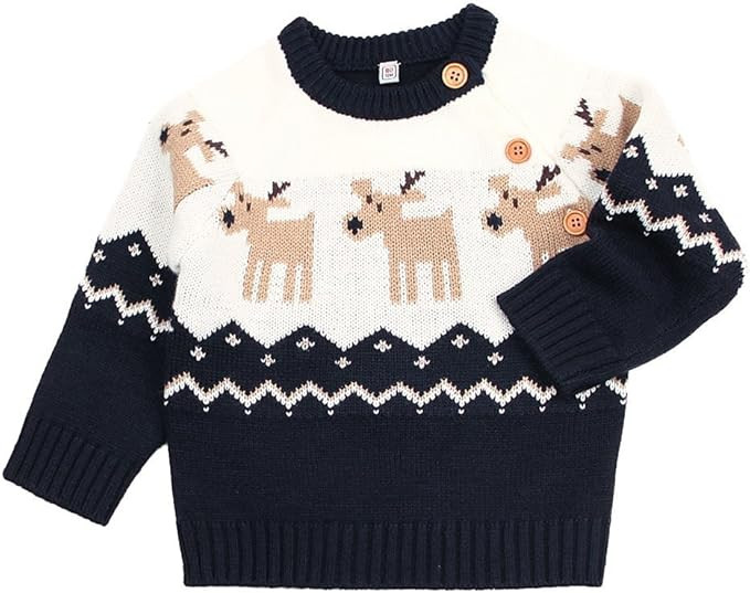 TAIYCYXGAN Baby Boys Girls Ugly Christmas Sweater Toddlers Deer Pullover Sweatshirt | Amazon (US)