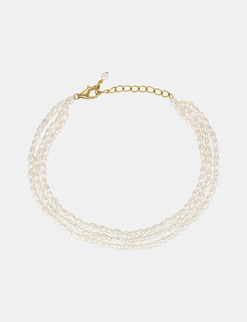Saint Valentine Sandrine Triple Strand Pearl Bracelet | David Jones | David Jones (Australia & New Zealand)