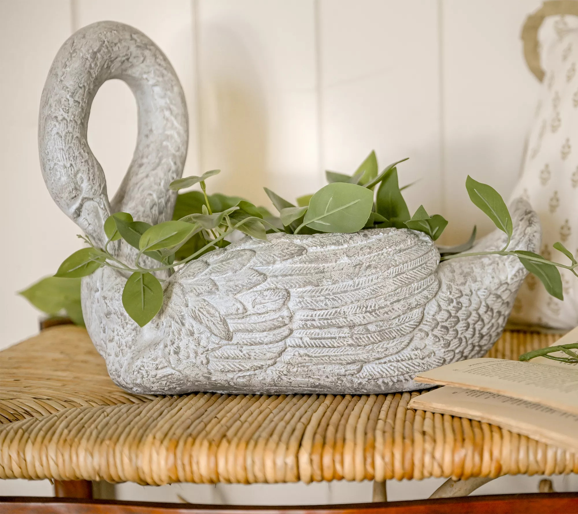 Cozy Cottage by Liz Marie 15.75" Swan Planter | QVC