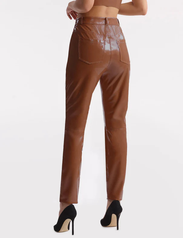 Faux Patent Leather Five Pocket Pant | Commando®