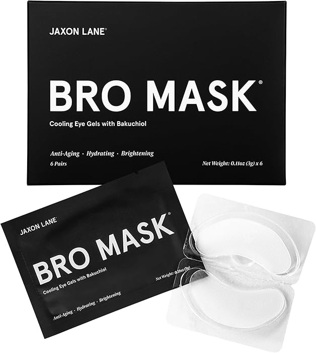 JAXON LANE BRO MASK Under Eye Patches for Men with Hydrogel (6 x 1 pack) - Anti-Aging Korean Eye ... | Amazon (US)