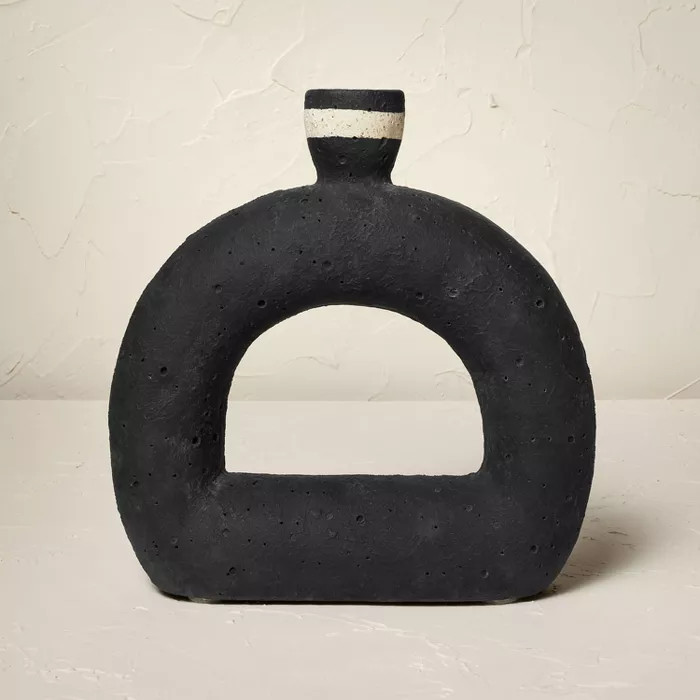 9.5" x 9.5" Terracotta Taper Candle Holder Black - Opalhouse™ designed with Jungalow™ | Target
