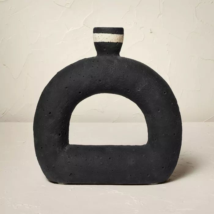 9.5" x 9.5" Terracotta Taper Candle Holder Black - Opalhouse™ designed with Jungalow™ | Target