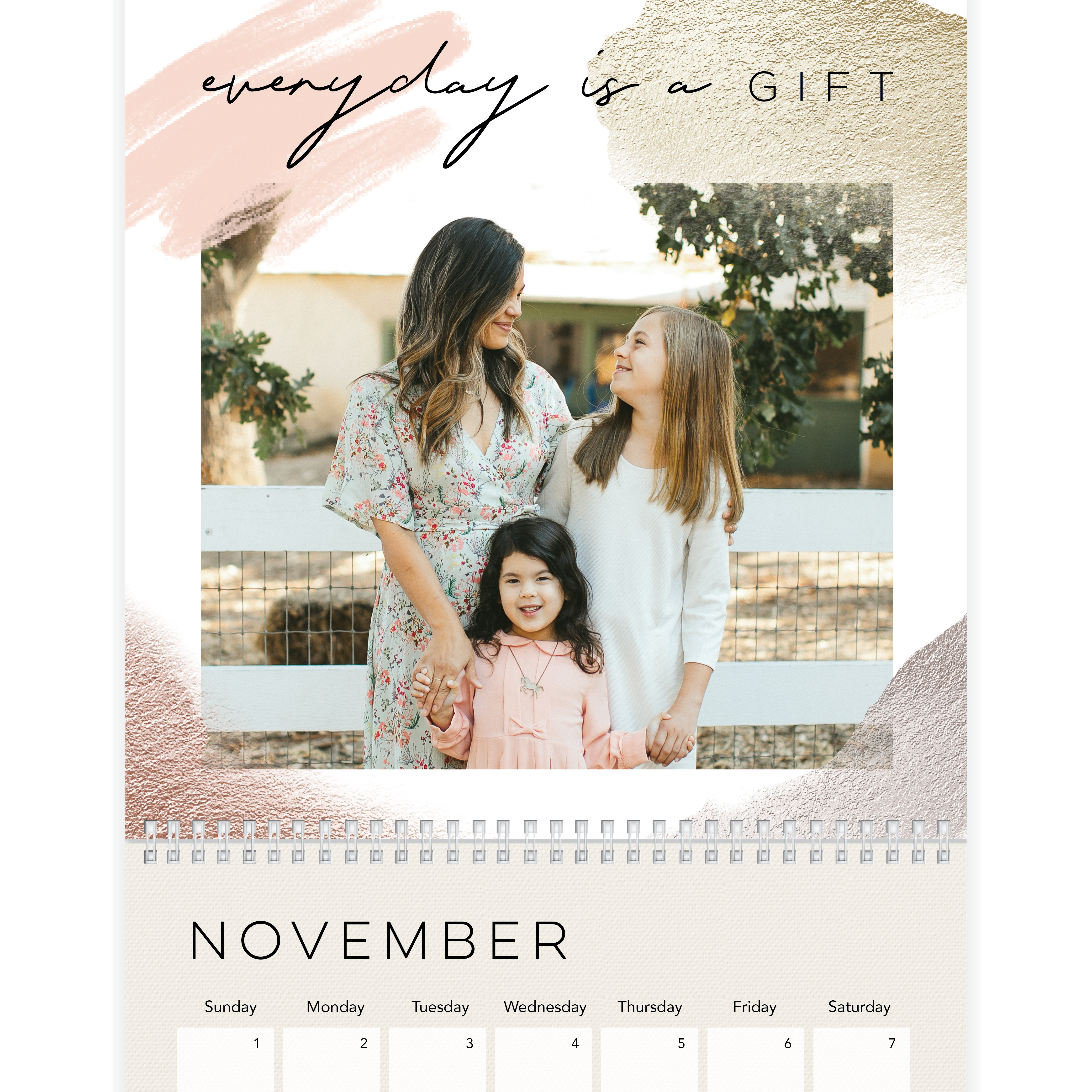Watercolor Shimmer Wall Calendar | Shutterfly