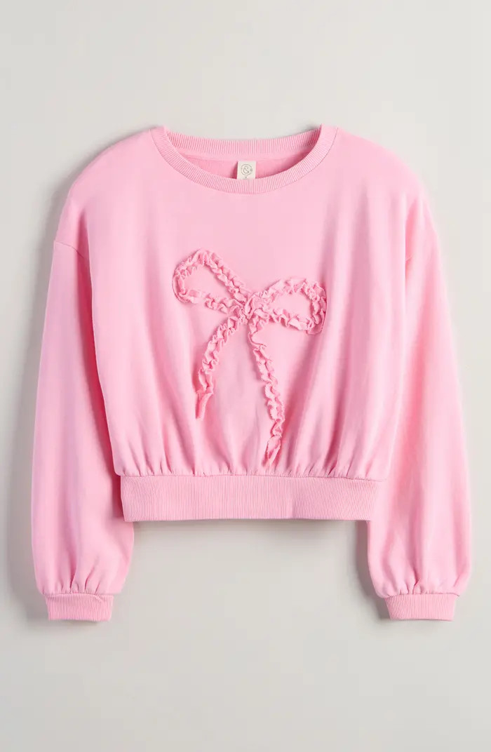 Kids' Appliqué Bow Sweatshirt | Nordstrom