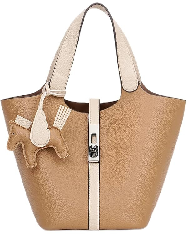 Kadynow Tote Bag for Women Vegan Leather Bucket Purse for Women Top Handle Handbag Shoulder Bag w... | Amazon (US)