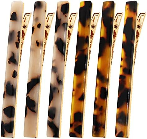 Cobahom 6 Pack Leopard Print Hair Clips Duckbill Hair Clip Metal Duck Teeth Hair Pins Chic Tortoi... | Amazon (US)