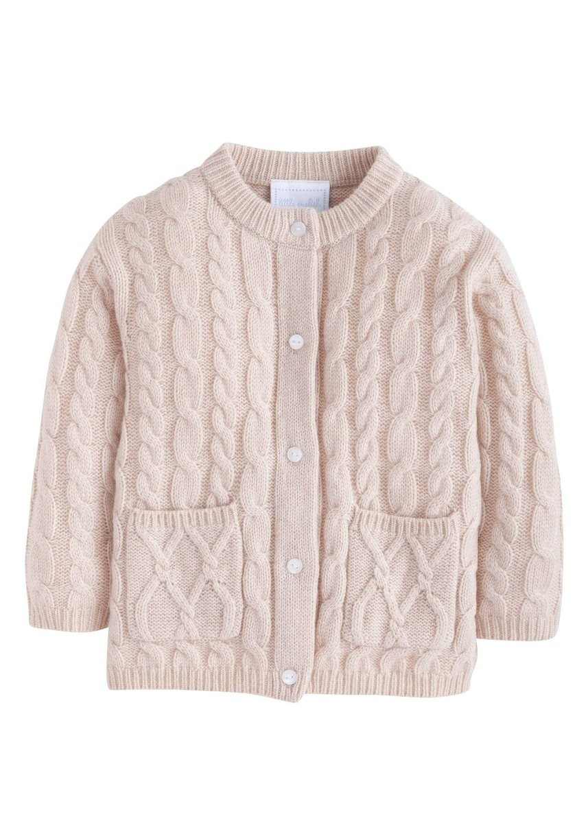 Classic Cashmere Blend Cardigan - Oatmeal | Little English