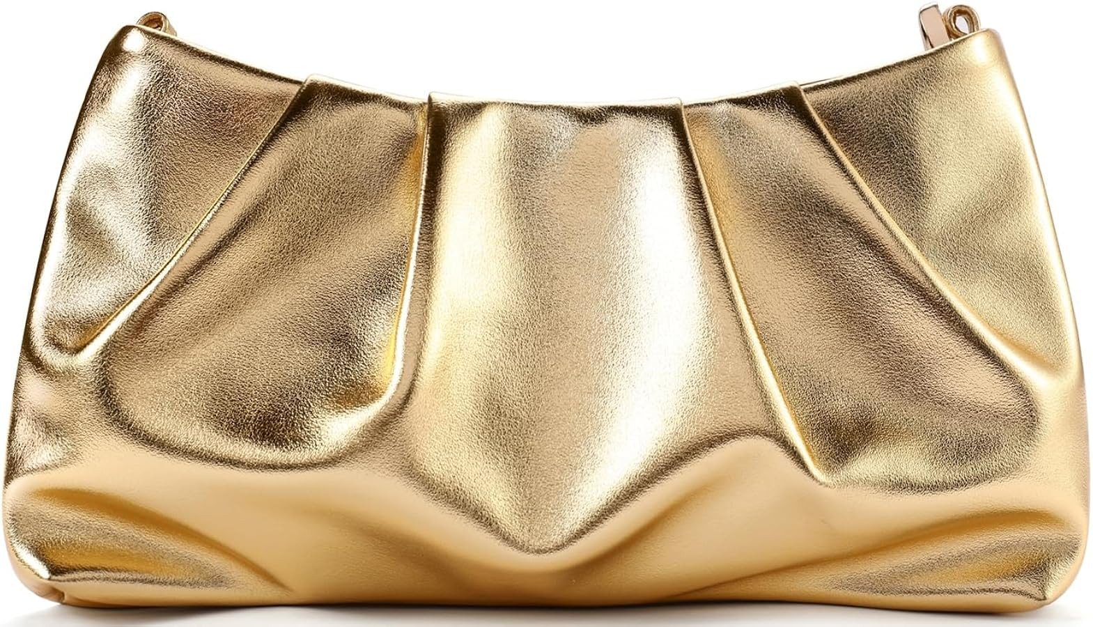 Women's Clutch Purse, Pleated Evening Handbag, Shoulder Bag with Detachable Chain and Shoulder St... | Amazon (US)