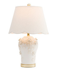23in 3d Floral Scalloped Lamp Shade Table Lamp | TJ Maxx