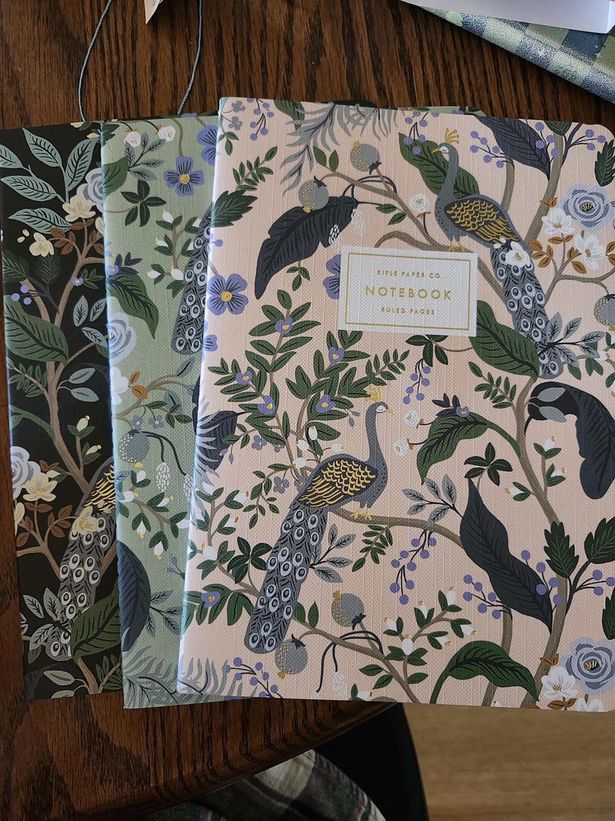 RIFLE PAPER CO. Stitched Notebook Set, 3-Pack Lined Journals with Canvas Paper Cover, Gold Foil A... | Amazon (US)