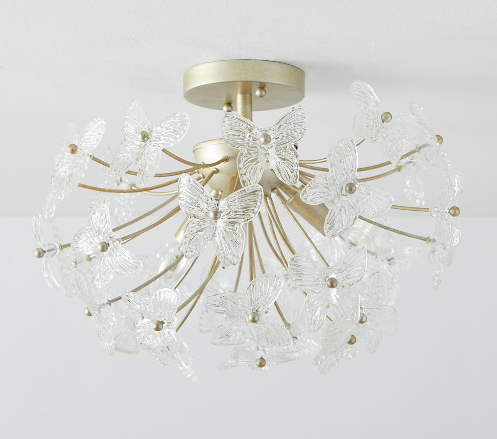 Monique Lhuillier Crystal Butterfly Flush Mount (16") | Pottery Barn Kids