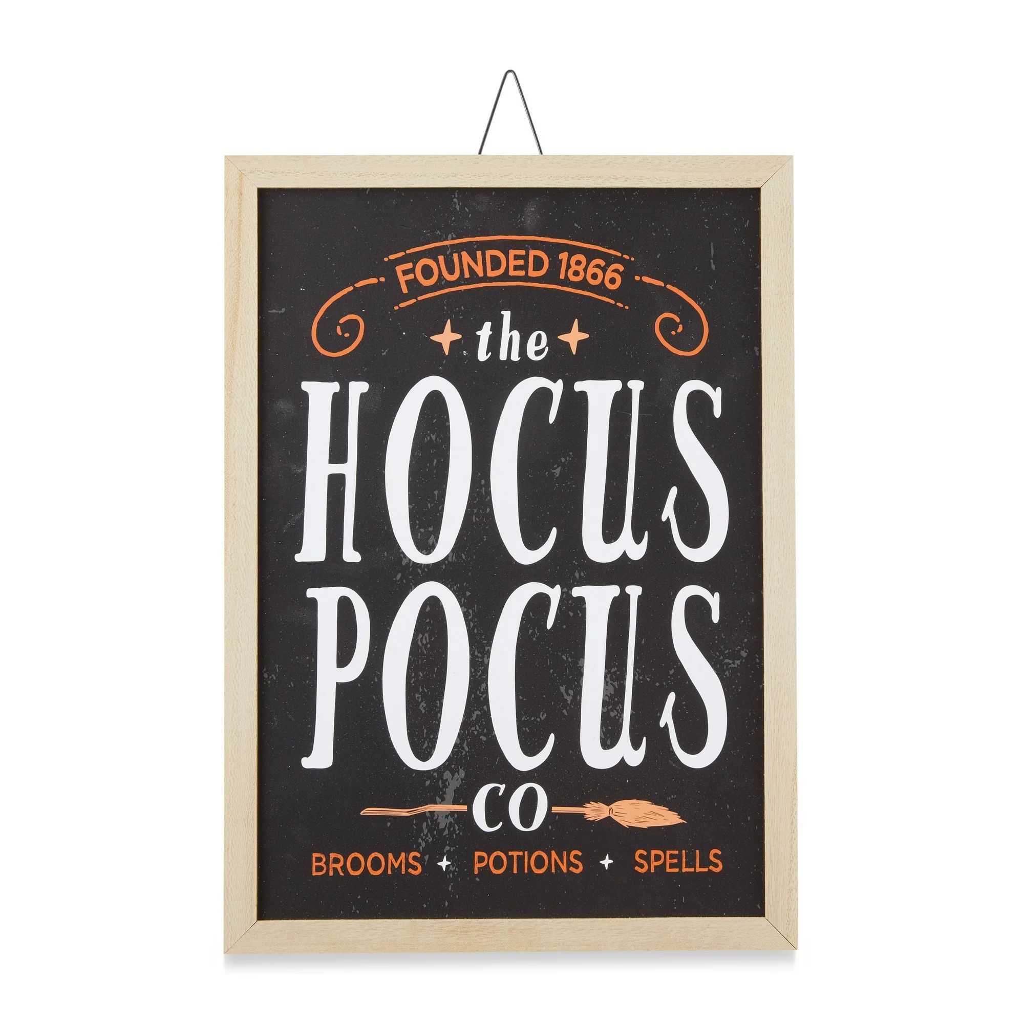 Halloween, Fall, Hanging Sign Decoration, Hocus Pocus, 10 inch x 14 inch, Way to Celebrate | Walmart (US)