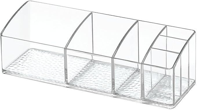 iDesign Divided Bathroom Vanity Organizer for Bathroom, Kitchen, Bedroom, Office, 9" x 3" x 2", C... | Amazon (US)