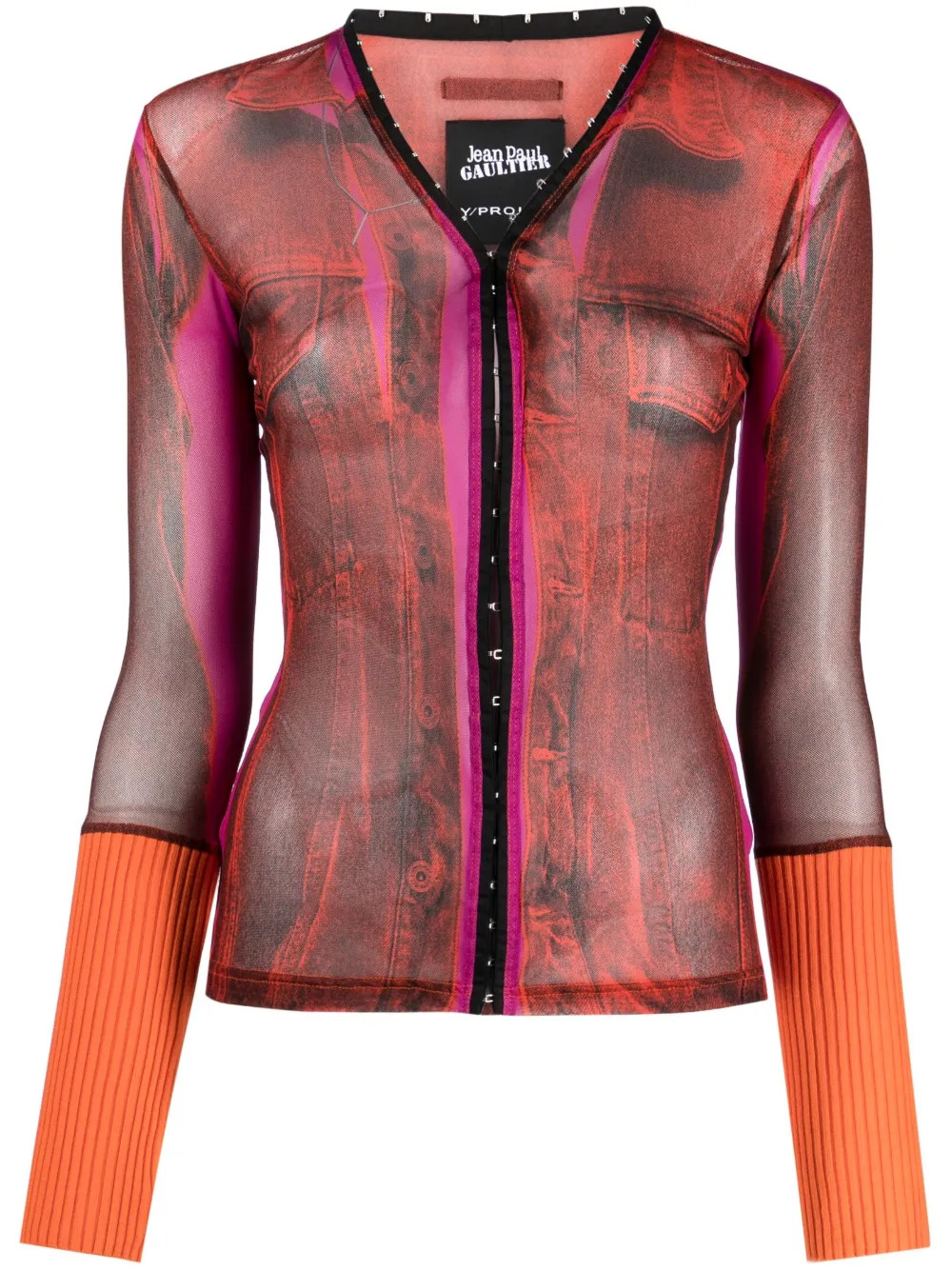 x Jean Paul Gaultier trompe l'oeil print blouse | Farfetch Global