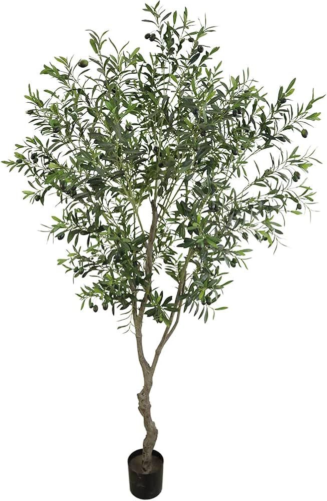 VIGGDA Artificial Tree Faux Olive Tree 7ft (82in,UV Protection 2289 Leaves) Tall Fake Olive Plant... | Amazon (US)