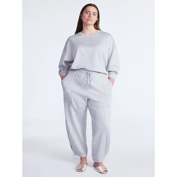 Scoop Women's and Women's Plus New Scubaknit Barrel Pants, Sizes XS-4X | Walmart (US)