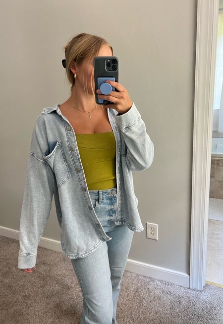 Fall shacket 
Jean jacket 
Z supply 

The perfect Transition to fall outfit ! #sweatertank #fall2023 
Fall fashion 
Straight leg jeans 
End of summer outfit 
Nike court sneakers 
Lane 201 
Sale gold jewelry 
Casual outfit 
Back to school 

Follow my shop @kallie_carson on the @shop.LTK app to shop this post and get my exclusive app-only content!

#liketkit #LTKSale #LTKBacktoSchool #LTKunder50
@shop.ltk
https://liketk.it/4h0Fn
