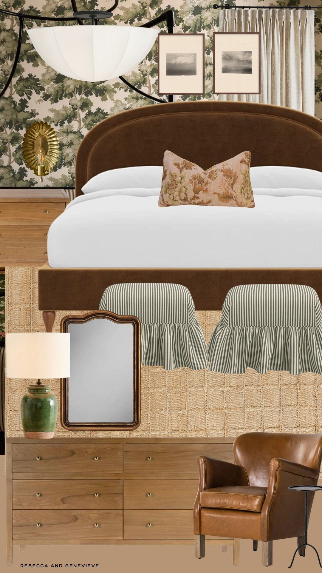 Bedroom moodboard. Wallpaper is from Sandberg  

#LTKStyleTip #LTKHome #LTKFindsUnder100