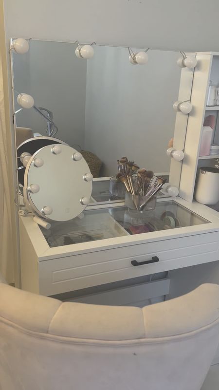 Make up vanity from amazon. I love how this turned out so much space, glass top to see your products, and shelf, so much space for my beauty products. 





Lounge set 
Spring fashion 
Spring outfit 
Winter outfits 
Travel outfits 
Valentine’s Day 
Work outfit 
Resort wear 
Bedding 

#LTKbeauty #LTKVideo #LTKSeasonal