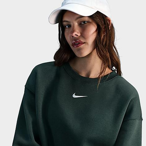 Nike Women's Sportswear Phoenix Fleece Oversized Crewneck Sweatshirt in Vintage Green/Sail Size: XL | JD Sports (US)