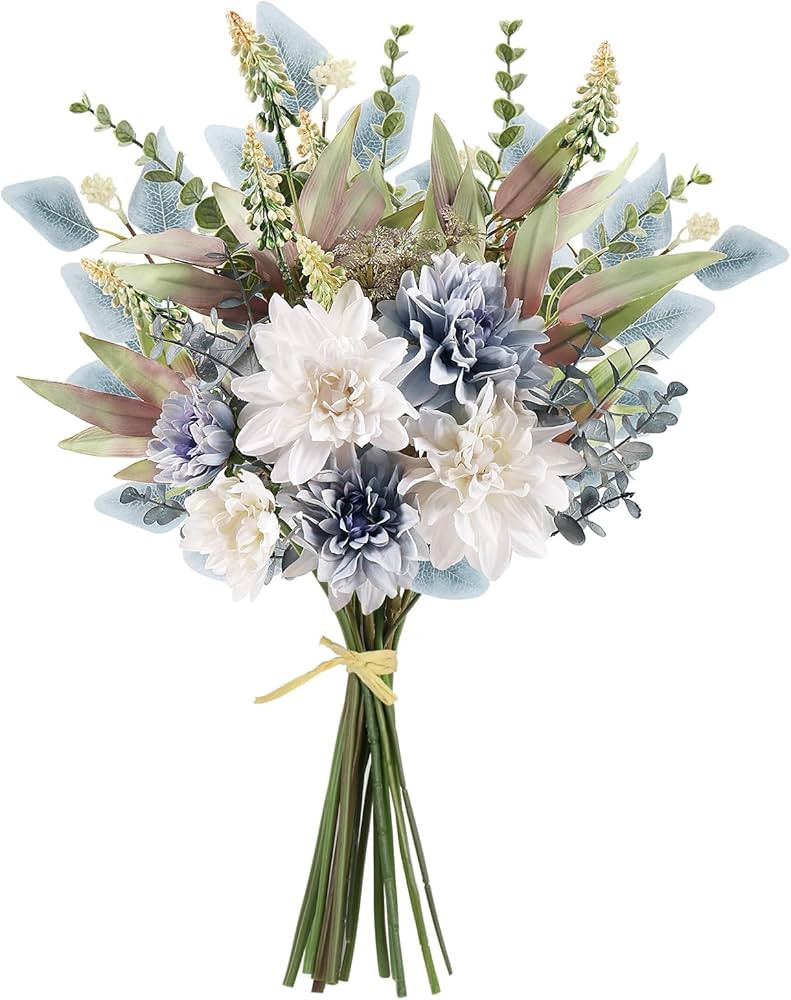 Fake Artificial Flowers Bouquet for Decoration, Silk Floral Arrangements Faux Flowers Plant Weddi... | Amazon (US)