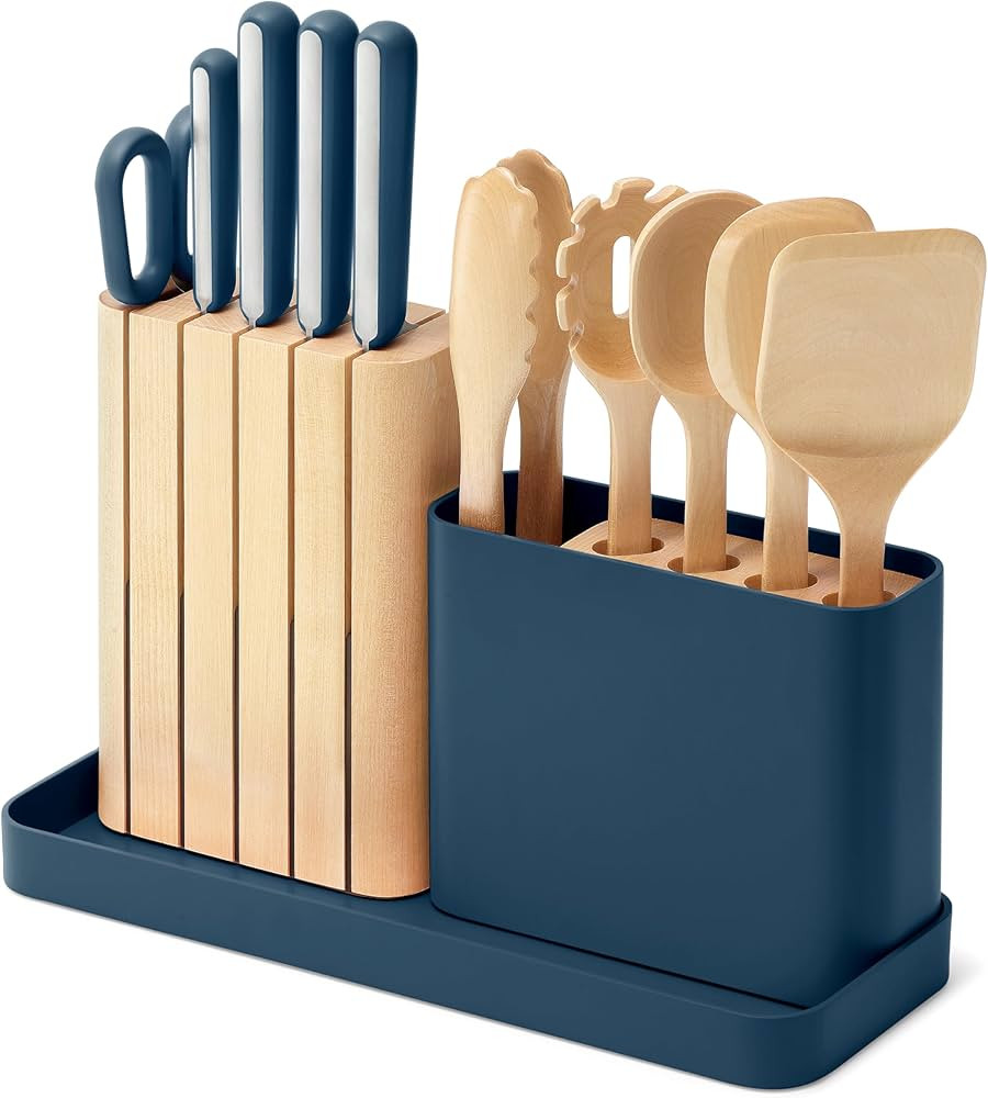 Caraway 14-Piece Kitchen Prep Set - Kitchen Knife Set & Wooden Utensil Set - Made With Premium Ge... | Amazon (US)