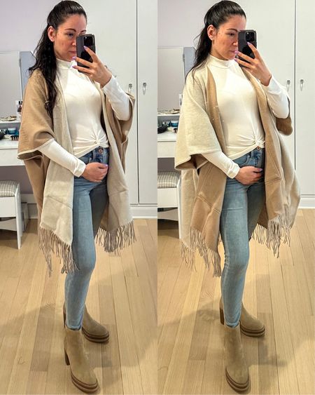 Another great pregnancy friendly item from the Nordstrom anniversary sale is this shawl with fringe detail. It’s reversible in pretty neutral colors perfect for winter or fall. 

#LTKxNSale #LTKunder100 #LTKbump