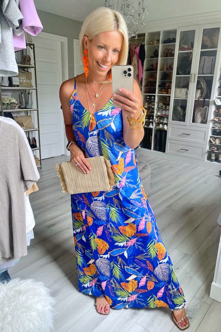 The prettiest sating maxi dress!!!! My eyes literally lit up when I opened this and felt it!!!!! Sooooo pretty!!!! Wearing my true size small. 

#LTKtravel #LTKunder100 #LTKunder50