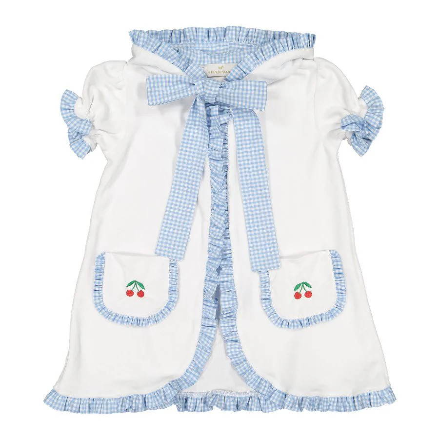 Sal & Pimenta Gingham Mix Blue Coverup | JoJo Mommy