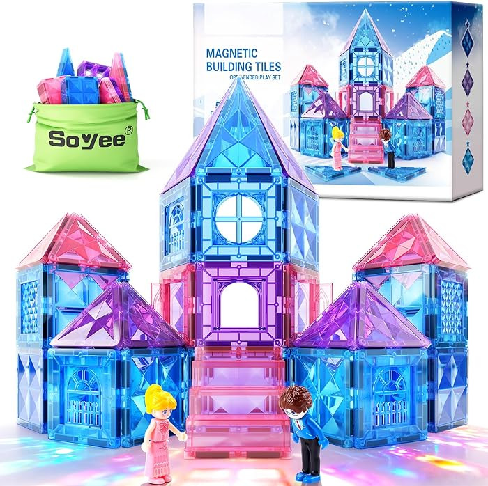 Soyee Diamond Magnetic Building Blocks - Princess Toys for 3-8 Year Old Girls & Boys - 3 4 5 6 Ye... | Amazon (US)