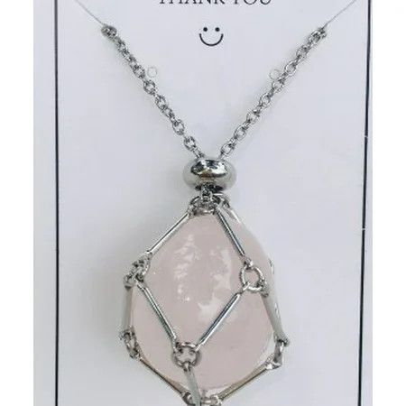 1 Set Stone Holder Necklace Metal Crystal Holder Necklace Crystal Cage Necklaces Jewelry Holder | Walmart (US)
