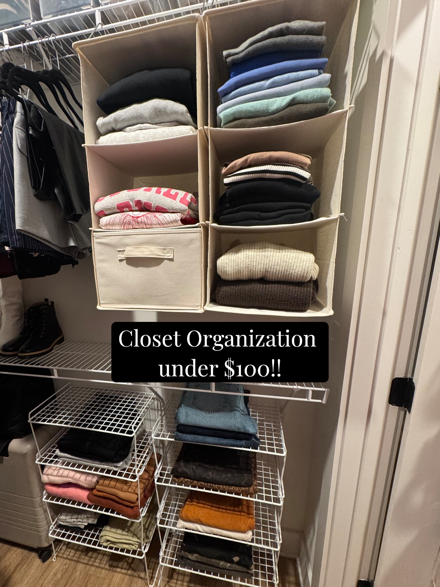 Just found these hanging closet shelves and they’ve been a game changer! 

#LTKdayinmylife #LTKHome #LTKFindsUnder50
