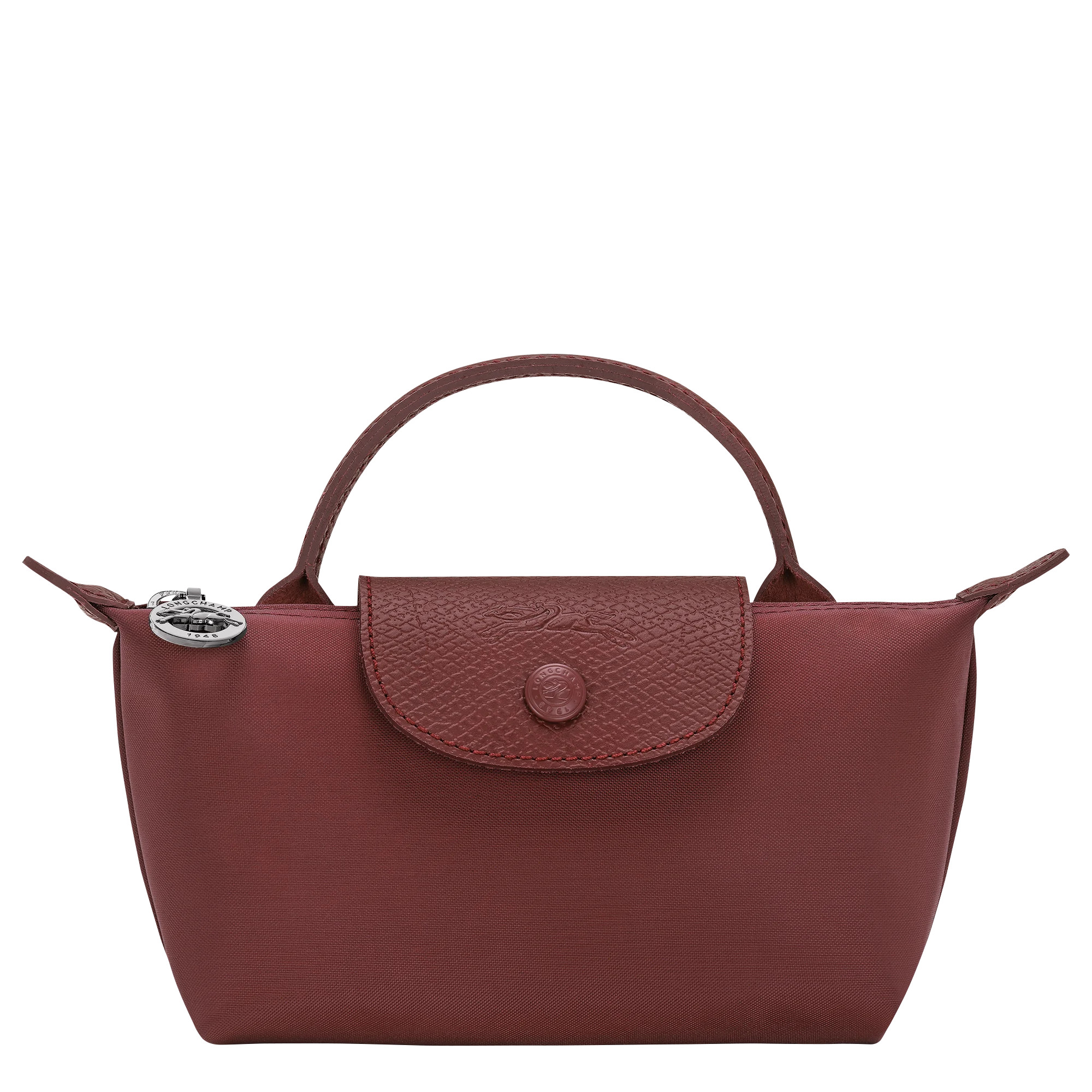 Le Pliage One Pouch Burgundy - Recycled canvas | Longchamp US | Longchamp