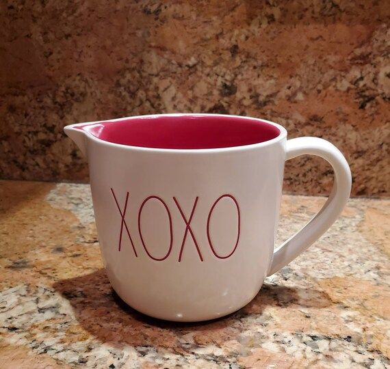 Rae Dunn Valentine's XOXO  Measuring Cup White | Etsy | Etsy (US)
