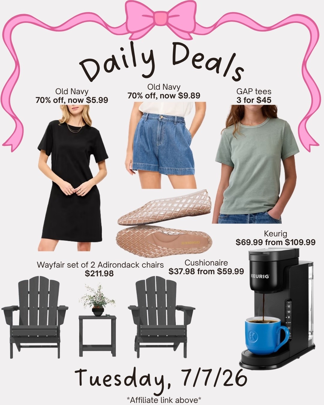 Daily deals

#LTKMidsize #LTKSaleAlert #LTKSeasonal