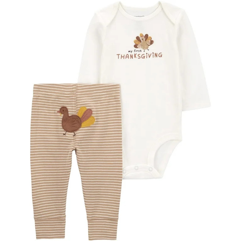 Carter's Child of Mine Baby Unisex Thanksgiving Outfit Set, 2-Piece, Sizes Newborn- 12 Months | Walmart (US)