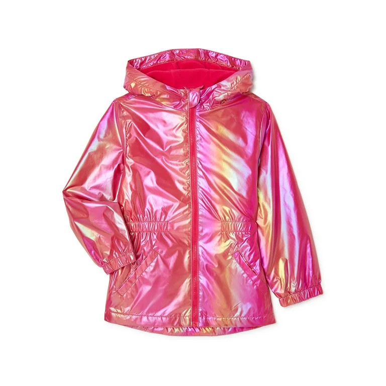 Wonder Nation Girls Rain Jacket, Sizes 4-18 & Plus | Walmart (US)