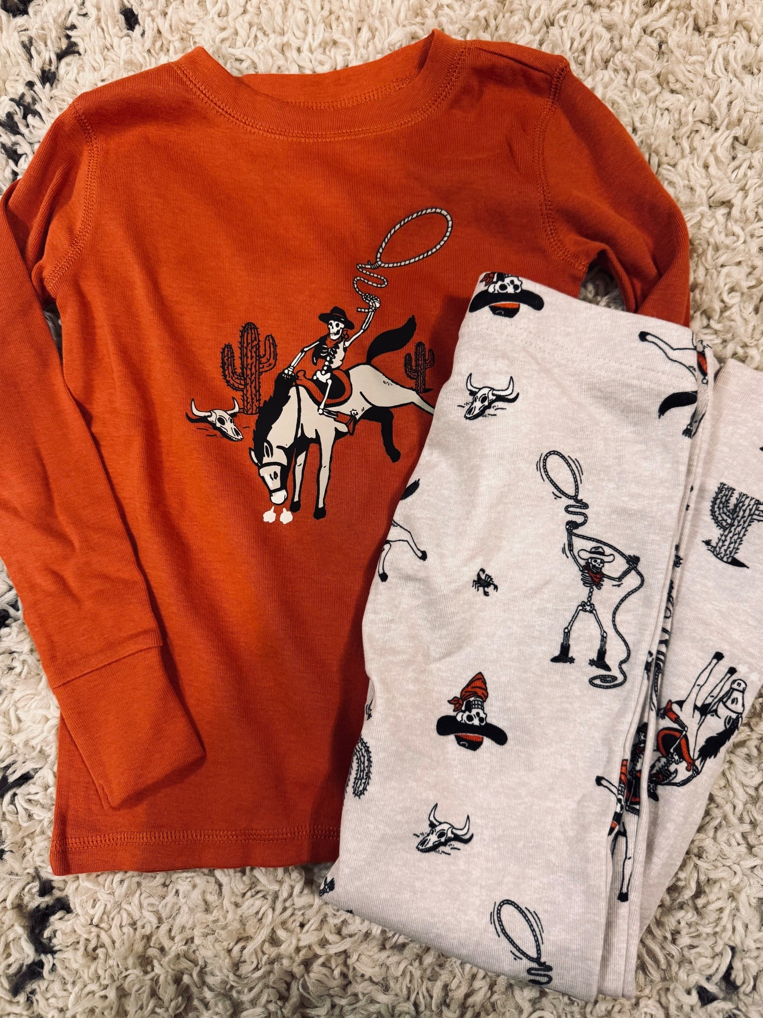 Kids pajamas 
Western Halloween pajamas 
Old Navy 
